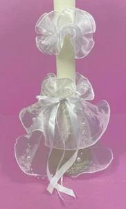 Kerzentuch Kerzenrock  Tropfschutz zum Kommunionkleid  Kommunionanzug Taufe *8 - Bild 1 von 4