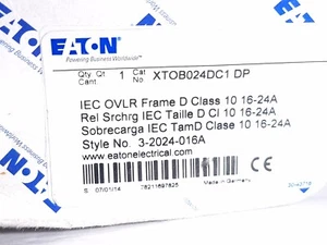 EATON MOELLER XTOB024DC1 DP ADJUSTABLE OVERLOAD RELAY 16-24A - 3 AVAILABLE - Picture 1 of 6