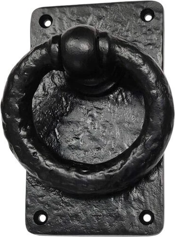 NEW Akatva Cast Iron Door Knocker Handmade Black Powder Coated Cover