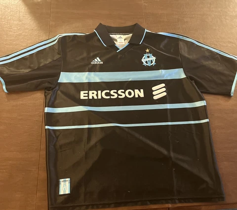 Olympique Marseille 1999/2000 Vintage Adidas Away Jersey XXL Cover