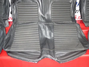 1966 Mustang Convertible Bucket Seat Standard Upholstery Set Black UP 81 - Bild 1 von 12