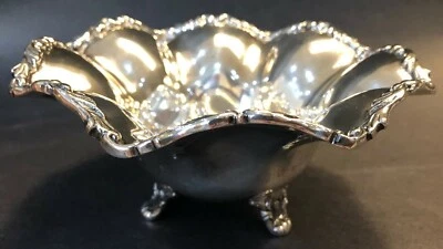 Mexican Sterling Silver 3 Feet Bowl/Candy Vase with 8 Lobes - Image 1 of 4