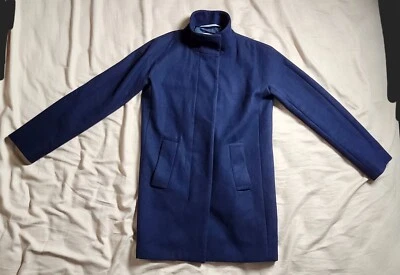 J. Abrigo de día Crew clásico para dama azul marino lana para mujer talla 0 Peacost Foto 1 de 4