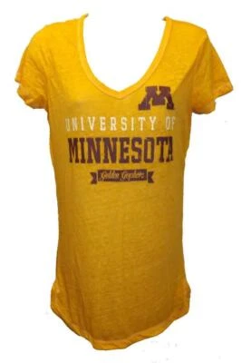 New Minnesota Golden Gophers Womens Size S-M-L-XL Yellow Shirt $32 - Image 1 of 4