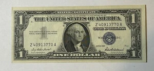 1957 $1 Dollar Silver Certificate Note One Dollar Bill Blue Seal #Z40913770A - Picture 1 of 2