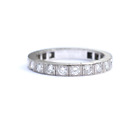 Cartier Lanieres 18K White gold Ring Full Circle Diamond Eternity Band 0.9 Carat