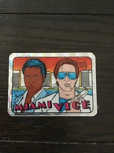 1980er MIAMI VICE VINTAGE PRISMA AUFKLEBER VENDING STICKER - Bild 1 von 3