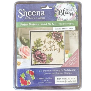 Sheena - In piena fioritura - Set di fustelle in metallo - Papavero prezioso - NUOVO - Foto 1 di 2