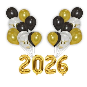 New Year Balloons 16" BANNER Latex Foil CHEERS TO 2026 Theme EVE Party Decor UK - Picture 1 of 43