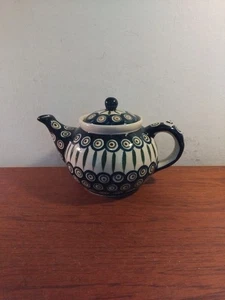 VINTAGE POLISH POTTERY BOLESLAWIEC TEAPOT, 1.5 LITRE - Picture 1 of 17