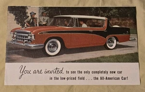 Vintage 1956 Rambler Brochure BURGDORF MOTOR Hudson Dealer St. Louis Missouri - Picture 1 of 4