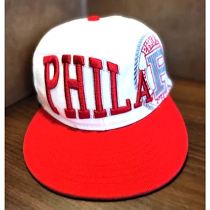 Adult PHILA CAP White Red - OSFM - Adjustable - Picture 1 of 7