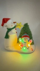 Hallmark Tangled Up In Christmas Snowman Singing Plush Jingle Pals 2021 Works - Picture 1 of 13