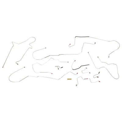 Brake Line Kit Complete Rear Drum No ABS Or Load Valve Taurus Sable OE 12pc - Image 1 of 4