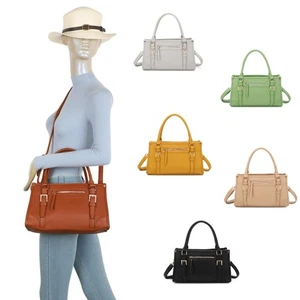 Bolso de Mano Boutique Mediano Mujer Imitación Cuero Cremallera y Cinturón Deco Bolso de Hombro - Imagen 1 de 21