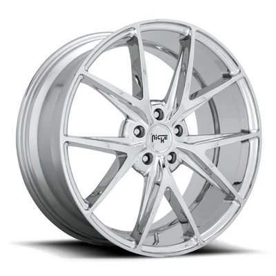Niche M248 Misano 18x8 5x114.3 40 Chrome Wheels(4) 72.56 18" inch Rims Foto 1 de 3