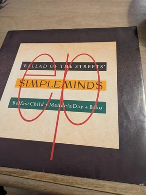 SIMPLE MINDS - 'Ballad Of The Streets' 12" Vinyl Single 1989 Excellent Condition - Image 1 of 4