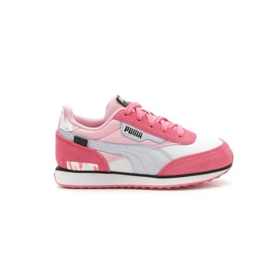 Zapatillas informales blancas PUMA Future Rider glamour para uñas con cordones niñas pequeñas 3 Foto 1 de 4