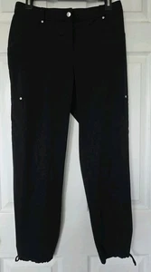 EEUC Sz 0.5 Petite Zenergy by Chico's Black Cargo Pants Women's Lightweight  - Picture 1 of 8