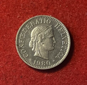 Switzerland 10 Rappen 1980 Copper-Nickel Coin KM#27 T6726 - Picture 1 of 2