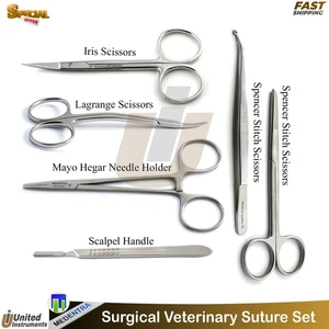 Surgical Suture Veterinary Instrument Operating Needle Holder Dissecting Scissor - Picture 1 of 7