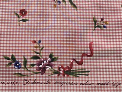 Scalamandre Exclusive Printed Design CAPRICE DES DAMES Luxury Silk Fabric Piece - Image 1 of 4