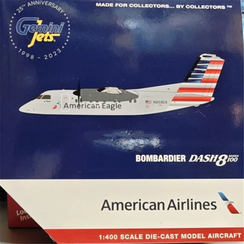 American Eagle Bombardier Dash 8-100 N808EX GeminiJets GJAAL1707 Scale 1 400