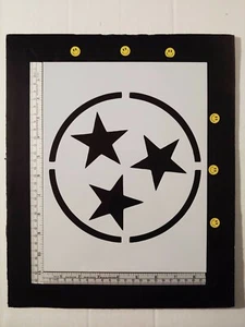 Tennessee Tri-Star Tri Star TN 8.5" x 11" Custom Stencil FAST FREE SHIPPING - Picture 1 of 2