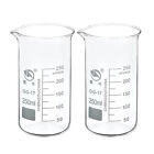 2Pcs 250Ml Tall Form Glass Beaker 33 Borosilicate Graduated Lab Measuring Cups