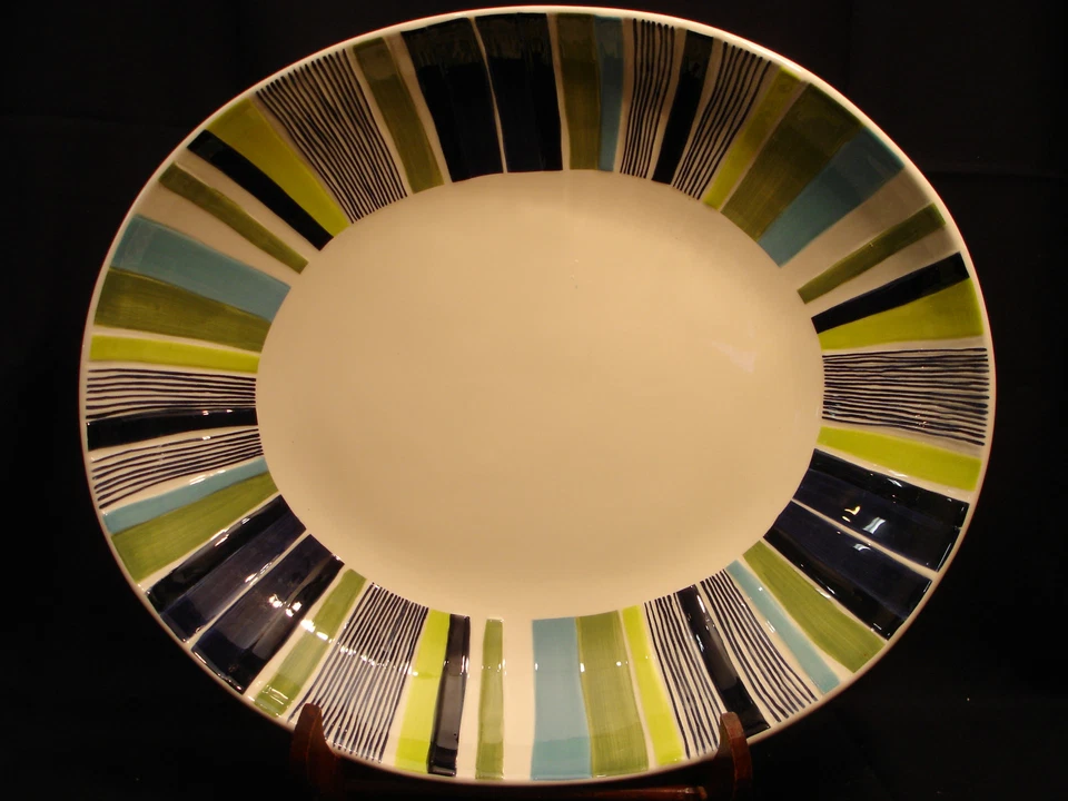 Sausalito Rayas por Pottery Barn GRAN ENSALADERA OVALADA 15 5/8" Foto 1 de 1