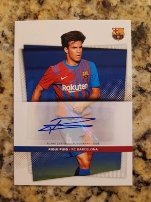 2021-22 Topps FC Barcelona Official Team Set Riqui Puig Auto /250 Rookie RC - Image 1 of 4
