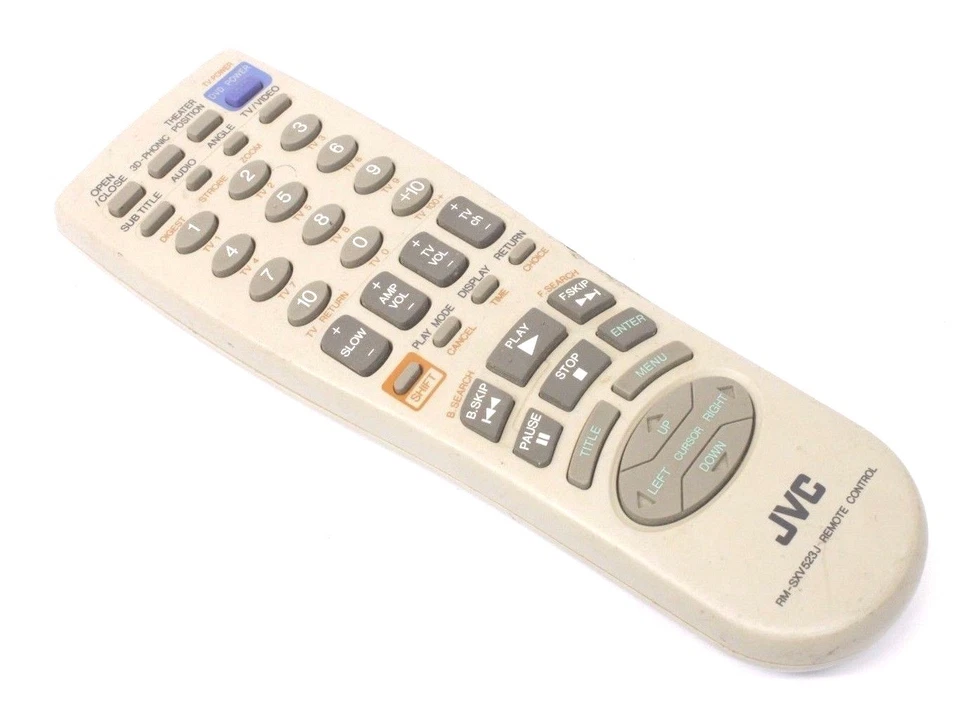 Genuine JVC RM-SXV523J DVD Remote for RM-SXV523 RTRMSXV523J RMSXV523J XV523GD - Image 1 of 1