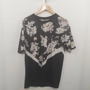 Zara Man Floral Black TShirt Sz Xl - Picture 1 of 4