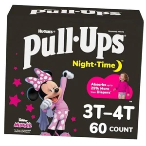 Girls' Nighttime Potty Training Pants, Training Underwear (32-40 lbs) 3T-4T 60 - Picture 1 of 7