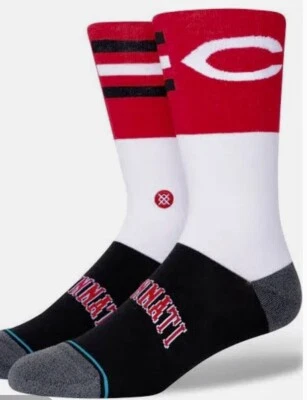 Stance MLB Cincinnati Reds CINCI Color Crew Height Socks Unisex Size Medium NWT - Image 1 of 4