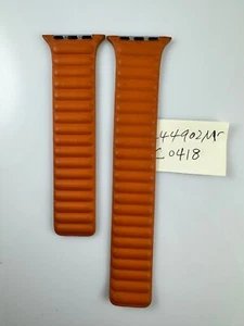with defects Original Apple Watch Leather Link 44mm 45MM 46MM 49MM Golden Brown - Photo 1 sur 16