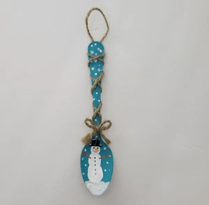 Snowman Christmas Ornament Hand Painted Spoon 2023 - Picture 1 of 4