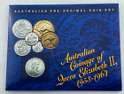 1959 Australia 6 Coin Birthday Set of Pre-Decimal Used Coins - Sherwood -
