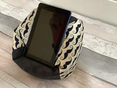 Men’s Moustache iPad Kindle tablet Desktop cushion Beanbag stand holder - Image 1 of 4