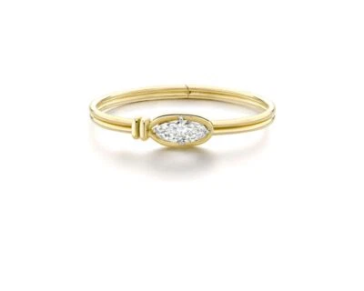 2.5ct Arbor Knot Oval Cut VS-F GIA Certified Lab Grown Diamond 14k gold Bangle - Image 1 of 4