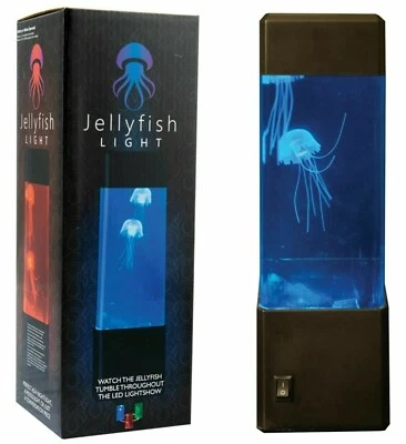 Jellyfish Tank Mood Light Aquarium Style Relaxing Colour Changing LED Desk Lamp - Image 1 of 3