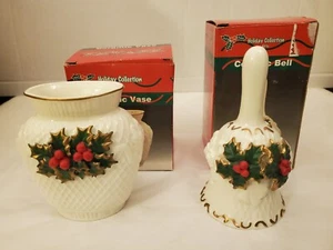TWO HOLIDAY CERAMIC DECORATIONS - PRE OWNED/NEW - Picture 1 of 8