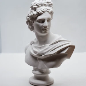 Apollo Greek Roman God Bust Head Statue 6 Inches Height - Picture 1 of 4