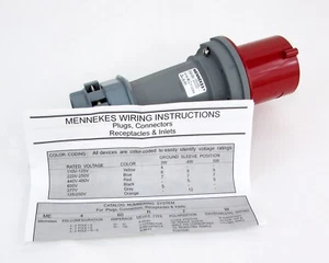 Mennekes ME 460P9 60A 4W 250Vac Pin & Sleeve Plug Connector - Picture 1 of 6