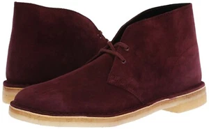 Clarks Originals ATEMBERAUBENDE BORDEAUX (BURGUND) WILDLEDER WÜSTENSTIEFEL HERREN UK-11 G 46 M - Bild 1 von 7