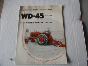 Vintage Allis Chalmers Classic WD-45 Sales Brochure Catalog Original WD45 "Nice" - Picture 1 of 4