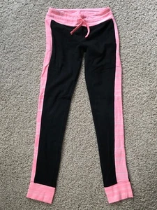 So Girls Pink Black Leggings Jegging Size 12 VGUC  - Picture 1 of 2
