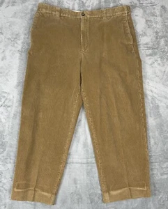 LL Bean Pants Mens 38 x 29 Tan Corduroy Country Pants Straight Classic - Picture 1 of 11