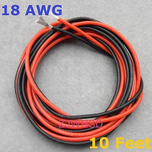 18 AWG 10 Feet (3m) Gauge Silicone Wire Flexible Stranded Copper Cables for RC - Picture 1 of 1