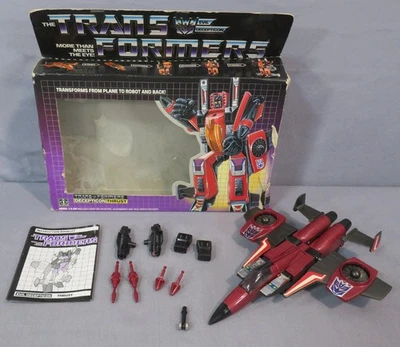 Transformers G1 Seeker Jet "THRUST" 100% Complete w/Box & Instructions 1985 - Image 1 of 4